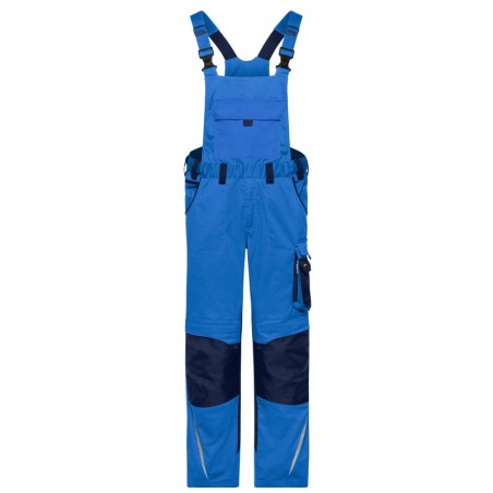 Specialized workwear pants with bib, with functional details