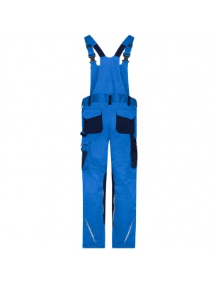 Specialized workwear pants with bib, with functional details