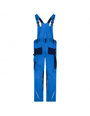 Specialized workwear pants with bib, with functional details