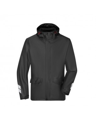 Practical unisex rain jacket to draw over, versatile