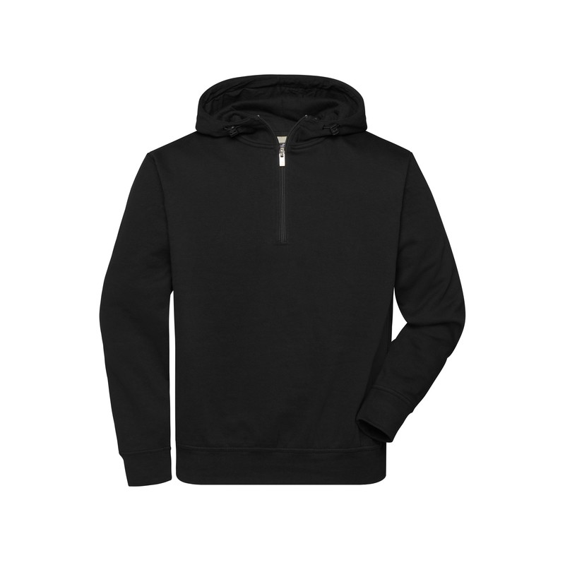 Hooded sweatshirt with zip