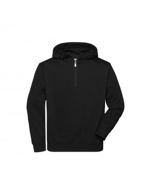 Hooded sweatshirt with zip