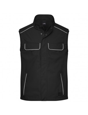 Professional, light softshell vest in 'classic' look with