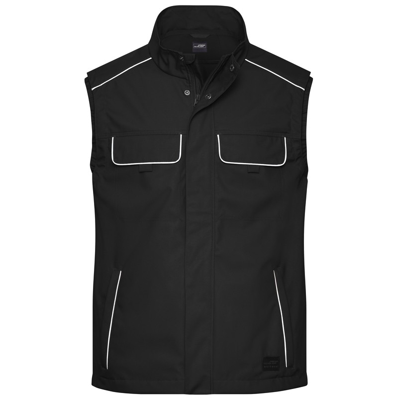 Professional, light softshell vest in 'classic' look with high-quality details