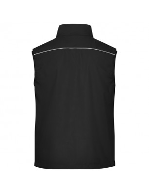 Professional, light softshell vest in 'classic' look with