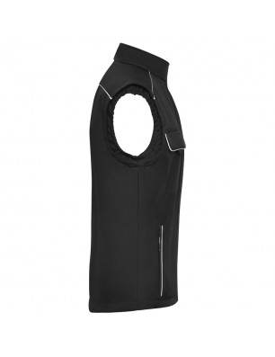 Professional, light softshell vest in 'classic' look with