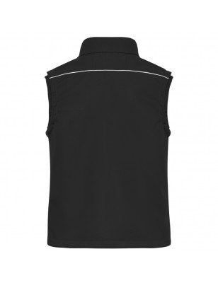 Professional, light softshell vest in 'classic' look with