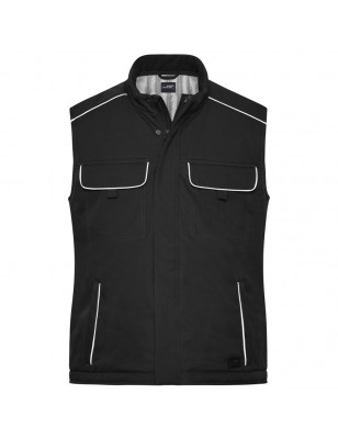 Professional softshell vest with warm inner lining and