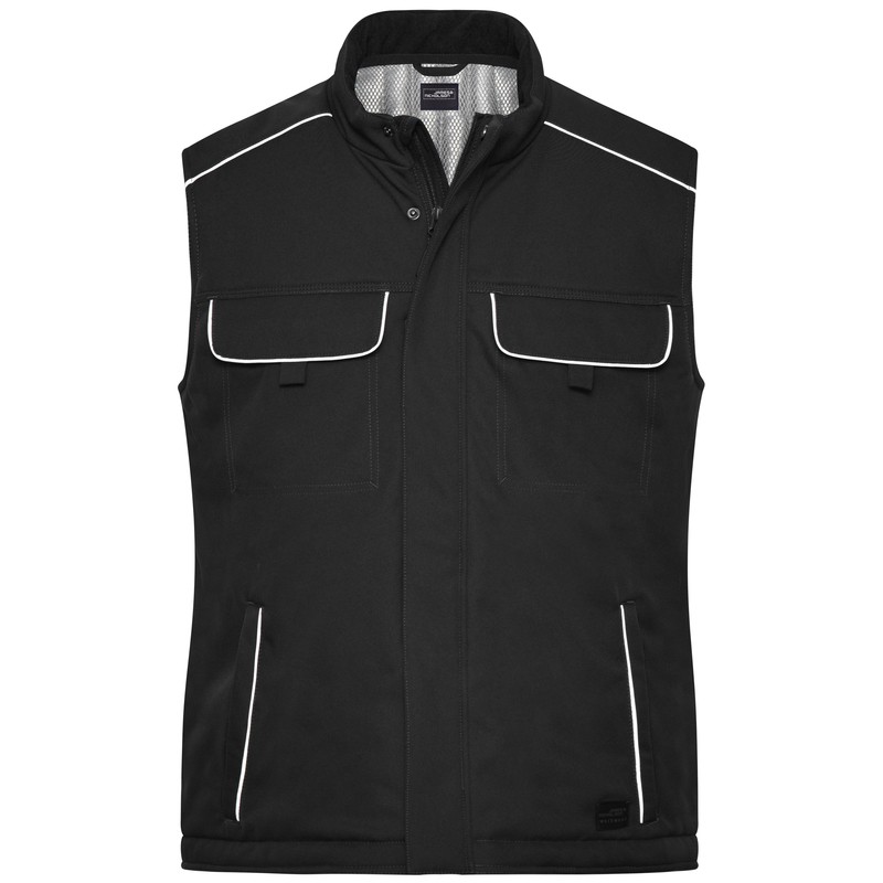 Buy James and Nicholson Professional softshell vest with warm inner ...