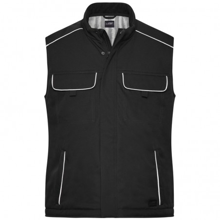Professional softshell vest with warm inner lining and