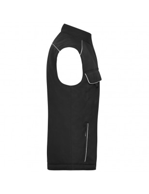 Professional softshell vest with warm inner lining and