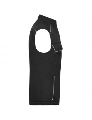 Professional softshell vest with warm inner lining and