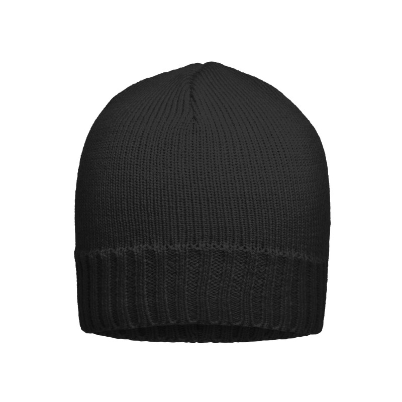 Tight-fitting knitted cap with ribbed border