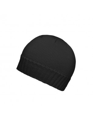 Tight-fitting knitted cap with ribbed border