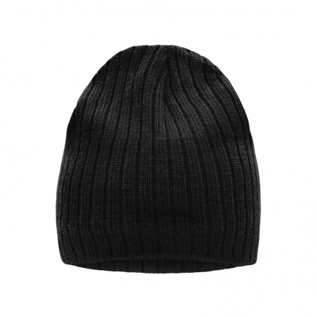 Knitted hat in classic rib pattern