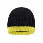 Knitted hat with contrasting border