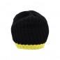 Knitted hat with contrasting border