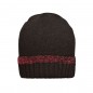 Melange knitted beanie with brim