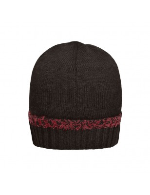 Melange knitted beanie with brim