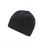 Knitted beanie in melange look