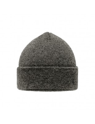 Melange knitted beanie with brim