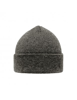 Melange knitted beanie with brim