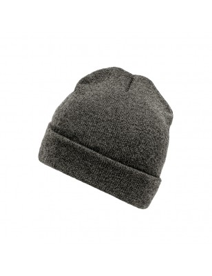 Melange knitted beanie with brim