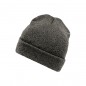 Melange knitted beanie with brim