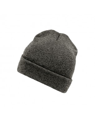 Melange knitted beanie with brim