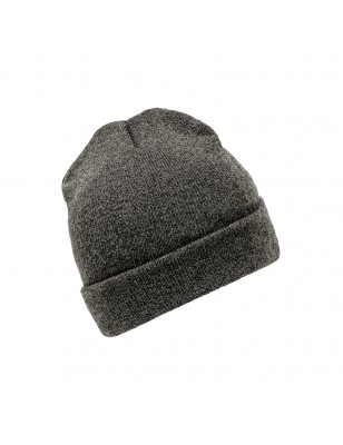 Melange knitted beanie with brim