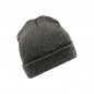 Melange knitted beanie with brim