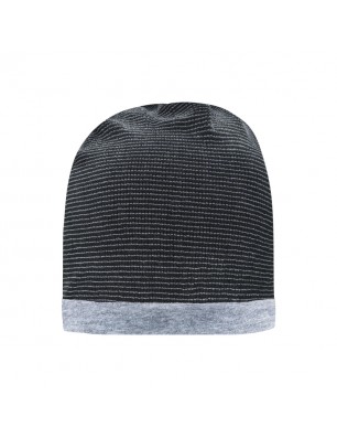 Stretch fleece beanie with contrasting border