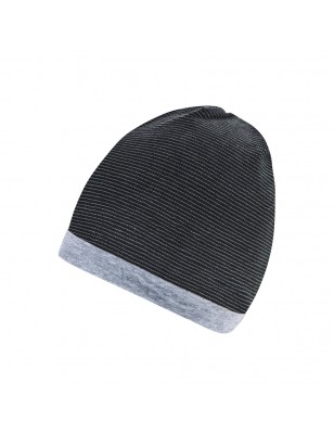 Stretch fleece beanie with contrasting border