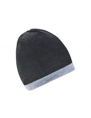 Stretch fleece beanie with contrasting border