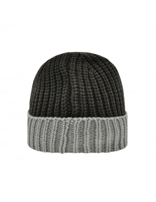 2-coloured beanie in coarse knitting