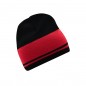 Classic knitted beanie with contrasting stripes