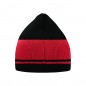 Classic knitted beanie with contrasting stripes