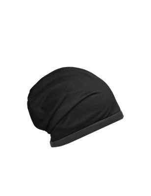 Casual beanie with fleece border in contrasting colour