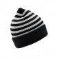 Classic knitted beanie with fashionable stripes