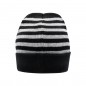 Classic knitted beanie with fashionable stripes