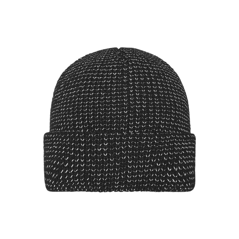 Warm knitted beanie with reflective accents (without protective function / no PPE)