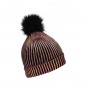 Knitted beanie in fashionable metallic look