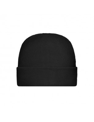 Warm fleece cap with wide brim