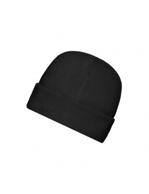 Warm fleece cap with wide brim