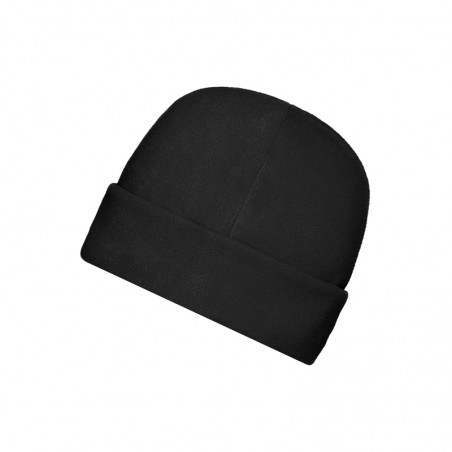 Warm fleece cap with wide brim