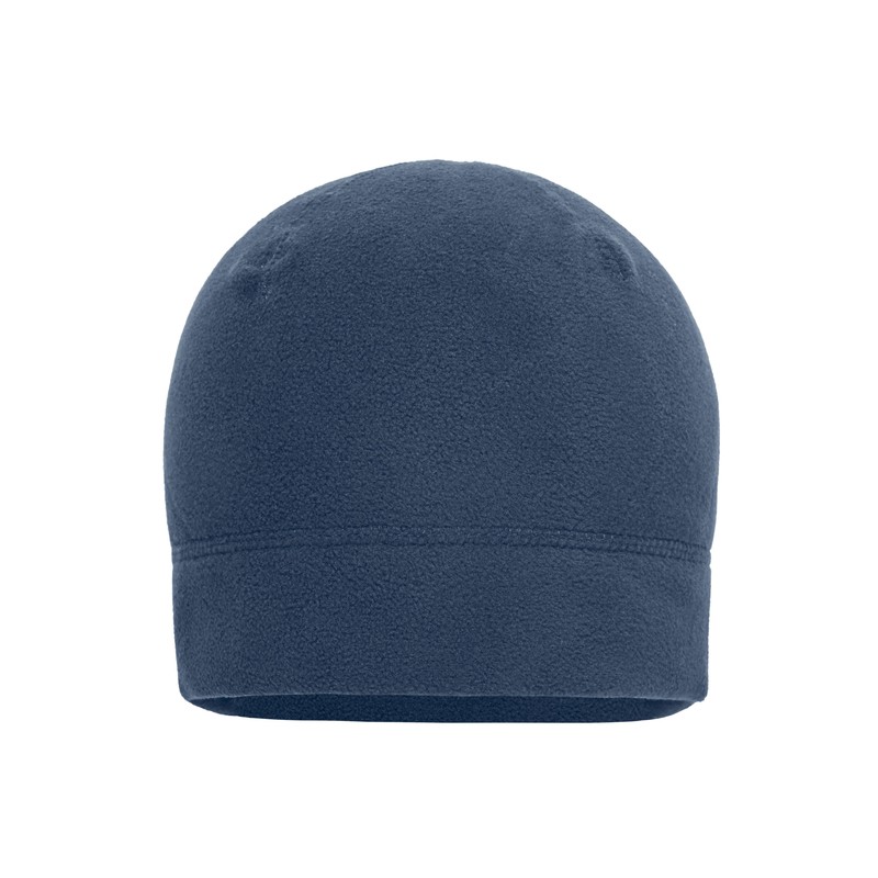 Microfleece cap with decorative flat seams