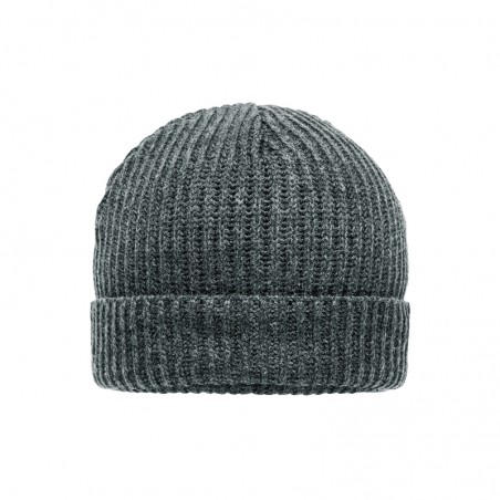 Melange beanie with brim