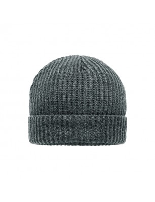 Melange beanie with brim