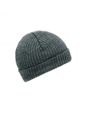 Melange beanie with brim