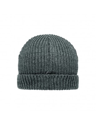 Melange beanie with brim